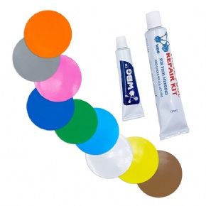 WBG Heavy Duty Colorful Vinyl Repair Patch Glue Kit for Inflatable Boats, Pool Liner, Air Bed, Kayak Raft