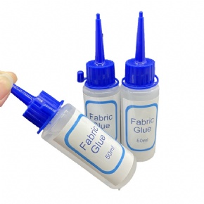WBG Clear Washable Fabric Glue for All Fabrics, Cotton, Flannel, Denim, Leather, Polyester, Doll Repair, Rhinestones, Patches